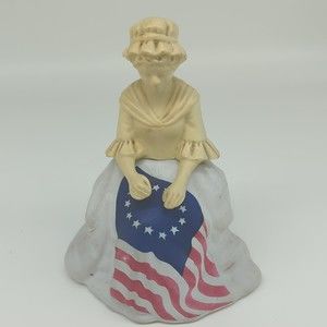 Avon Betsy Ross Figurine Vintage Perfume Bottle 1976 Full 4oz. Topaze Company